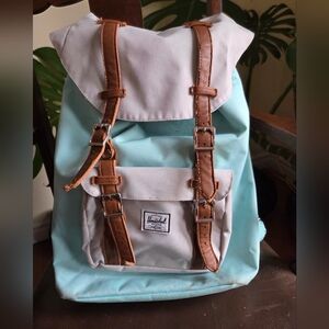 Herschel Supply Company Aqua and Tan Backpack